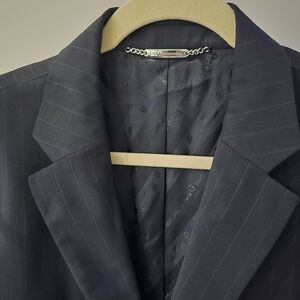 D&G Dolce & Gabbana Men’s Wool Pinstripe Suit – IT 58 Trousers – Fits Like XL